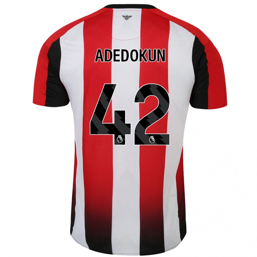Danxen Män Val Adedokun #42 Röd Vit Hemmatröja Matchtröjor 2024/25 Tröjor T-Tröja