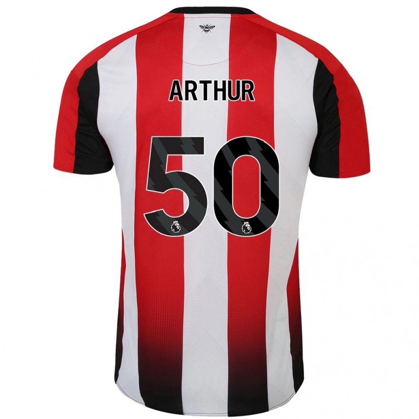 Danxen Män Benjamin Arthur #50 Röd Vit Hemmatröja Matchtröjor 2024/25 Tröjor T-Tröja