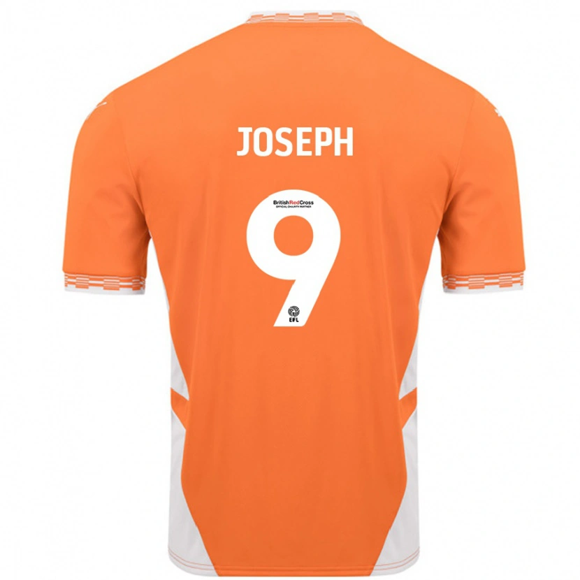 Danxen Män Kyle Joseph #9 Orange Vit Hemmatröja Matchtröjor 2024/25 Tröjor T-Tröja