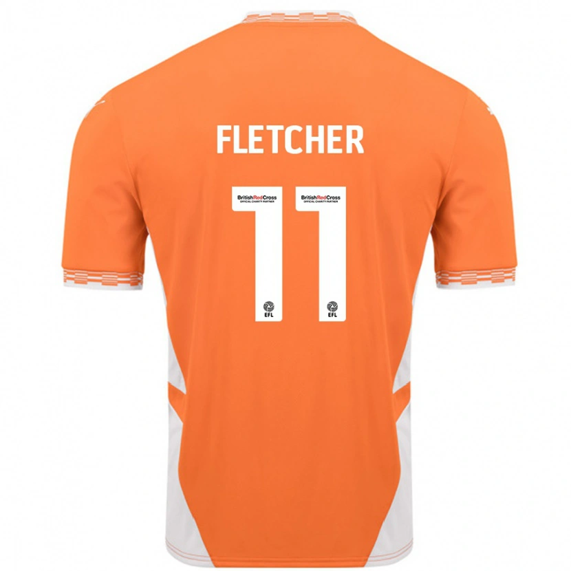 Danxen Män Ashley Fletcher #11 Orange Vit Hemmatröja Matchtröjor 2024/25 Tröjor T-Tröja
