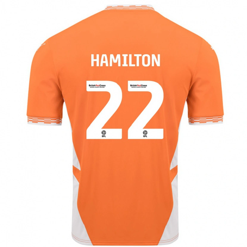 Danxen Män Cj Hamilton #22 Orange Vit Hemmatröja Matchtröjor 2024/25 Tröjor T-Tröja