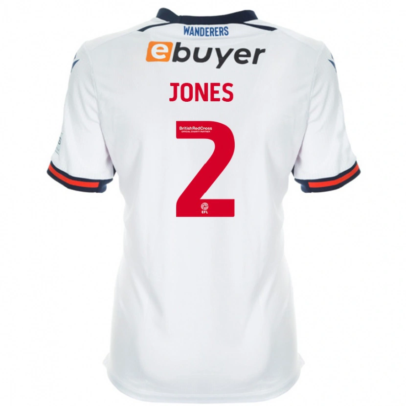 Danxen Män Gethin Jones #2 Vit Hemmatröja Matchtröjor 2024/25 Tröjor T-Tröja