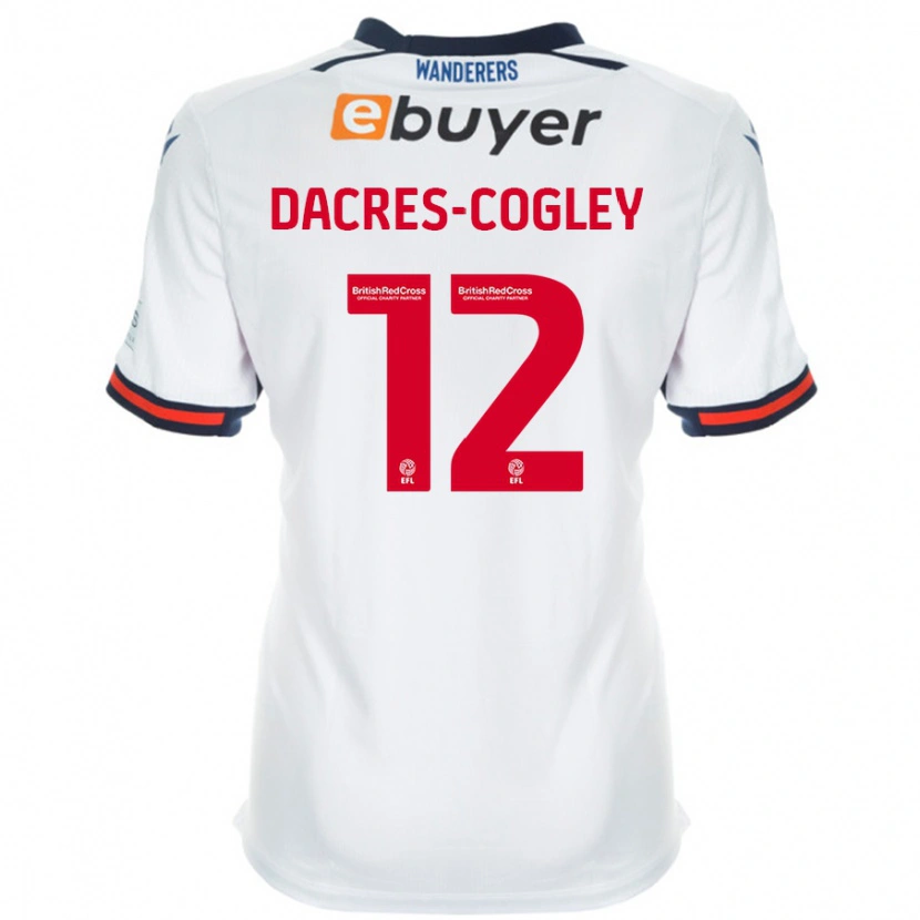 Danxen Män Josh Dacres-Cogley #12 Vit Hemmatröja Matchtröjor 2024/25 Tröjor T-Tröja