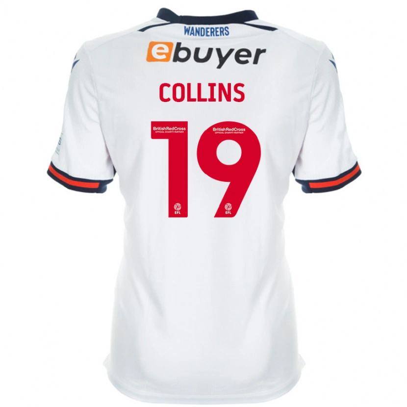 Danxen Män Aaron Collins #19 Vit Hemmatröja Matchtröjor 2024/25 Tröjor T-Tröja