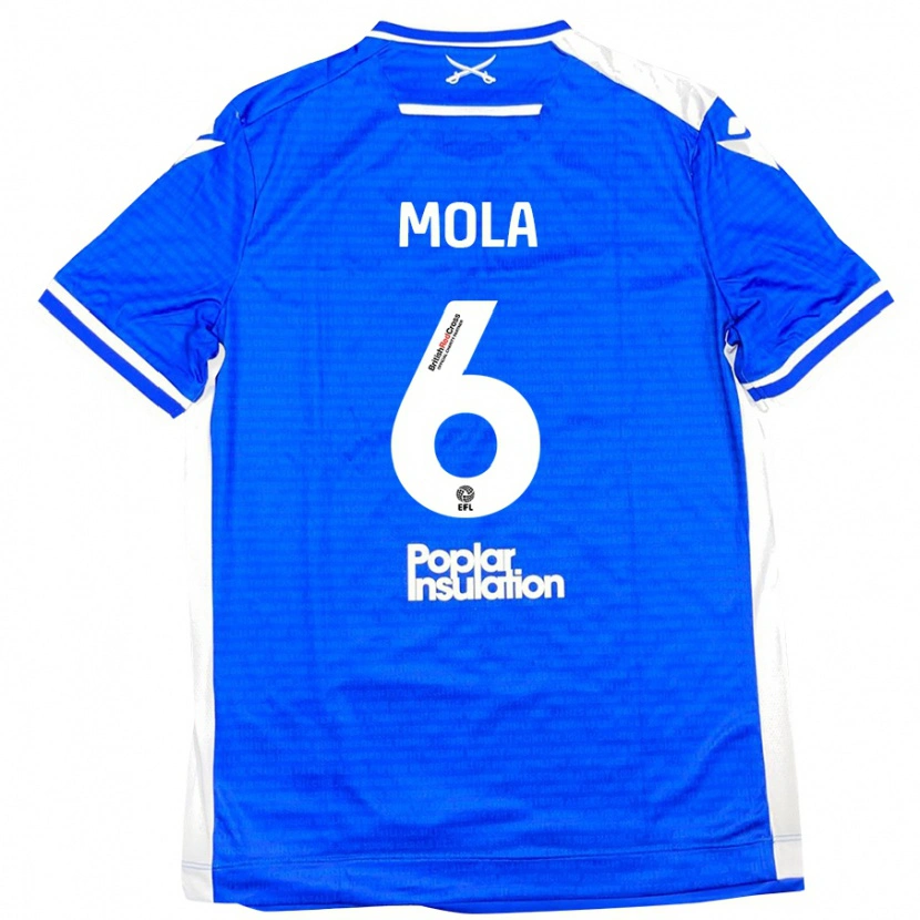 Danxen Män Clinton Mola #6 Blå Vit Hemmatröja Matchtröjor 2024/25 Tröjor T-Tröja