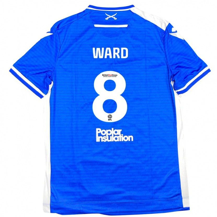 Danxen Män Grant Ward #8 Blå Vit Hemmatröja Matchtröjor 2024/25 Tröjor T-Tröja