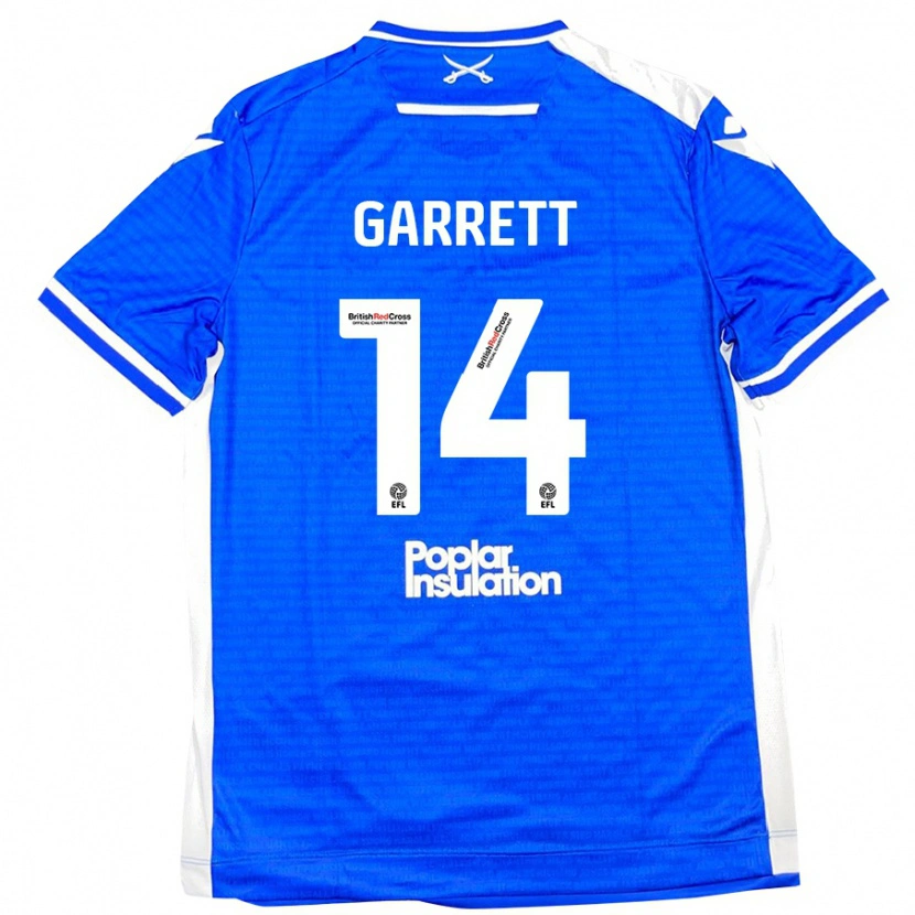 Danxen Män Jake Garrett #14 Blå Vit Hemmatröja Matchtröjor 2024/25 Tröjor T-Tröja