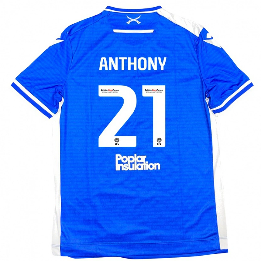 Danxen Män Micah Anthony #21 Blå Vit Hemmatröja Matchtröjor 2024/25 Tröjor T-Tröja