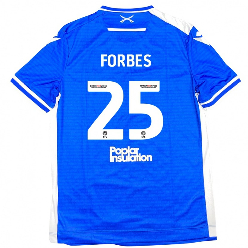 Danxen Män Michael Forbes #25 Blå Vit Hemmatröja Matchtröjor 2024/25 Tröjor T-Tröja