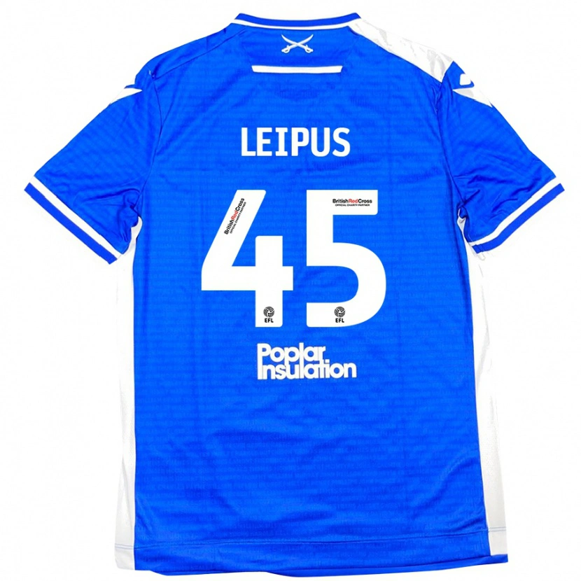 Danxen Män Brooklyn Leipus #45 Blå Vit Hemmatröja Matchtröjor 2024/25 Tröjor T-Tröja