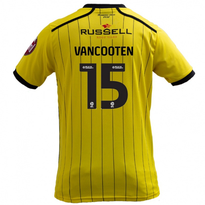 Danxen Män Terence Vancooten #15 Gul Hemmatröja Matchtröjor 2024/25 Tröjor T-Tröja