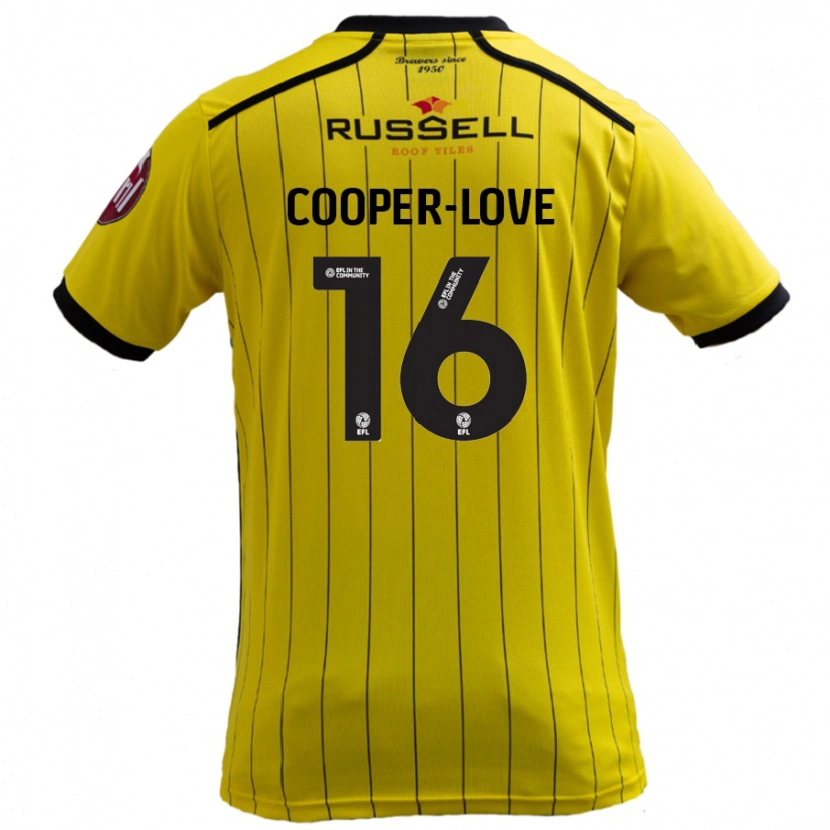 Danxen Män Jack Cooper-Love #16 Gul Hemmatröja Matchtröjor 2024/25 Tröjor T-Tröja