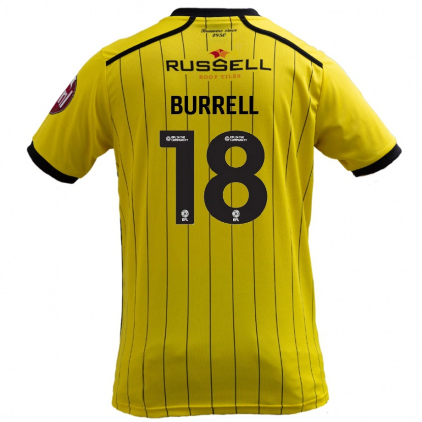 Danxen Män Rumarn Burrell #18 Gul Hemmatröja Matchtröjor 2024/25 Tröjor T-Tröja