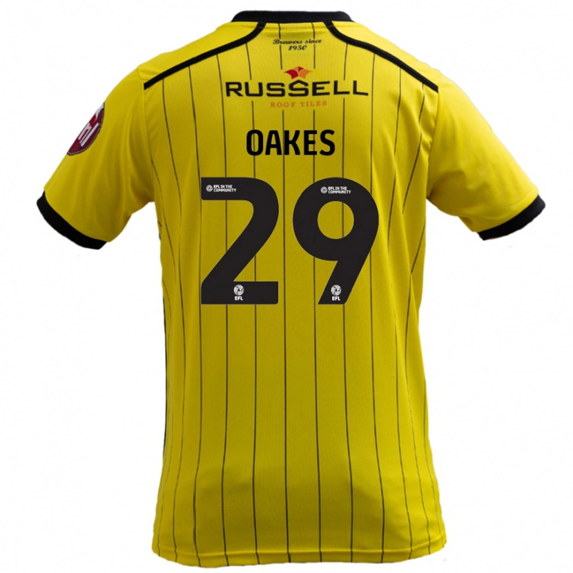 Danxen Män Toby Oakes #29 Gul Hemmatröja Matchtröjor 2024/25 Tröjor T-Tröja