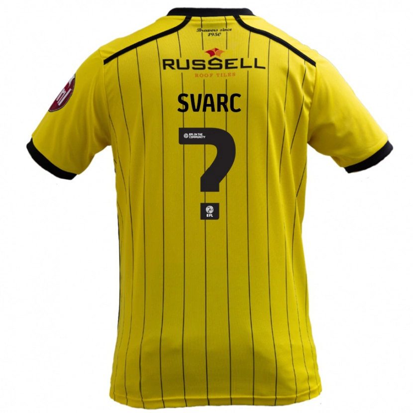 Danxen Män Kia Svarc #0 Gul Hemmatröja Matchtröjor 2024/25 Tröjor T-Tröja