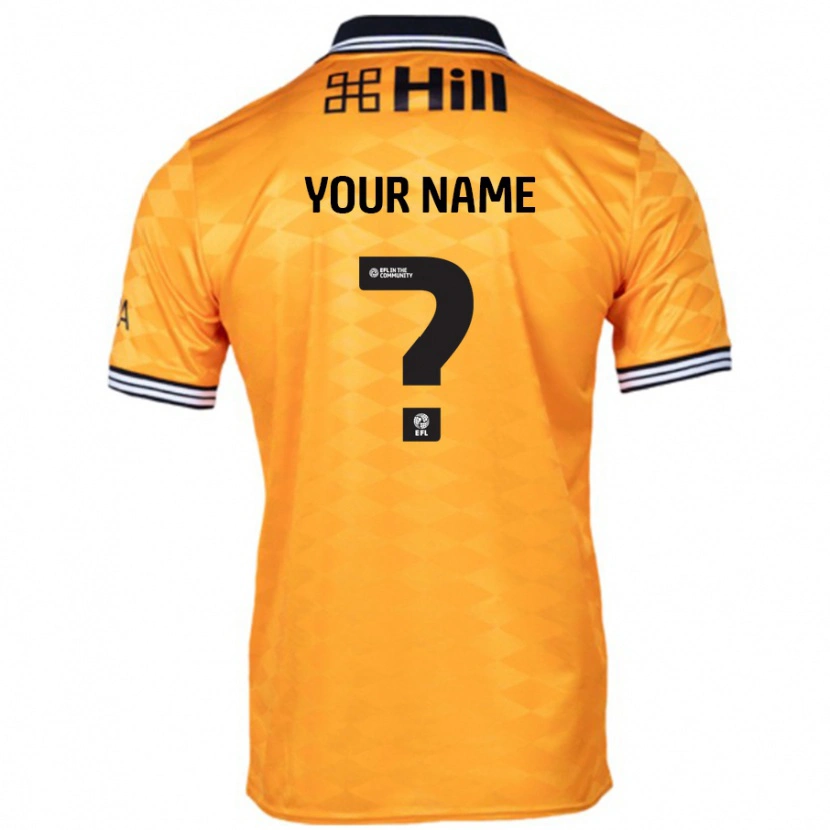 Danxen Män Ditt Namn #0 Orange Hemmatröja Matchtröjor 2024/25 Tröjor T-Tröja