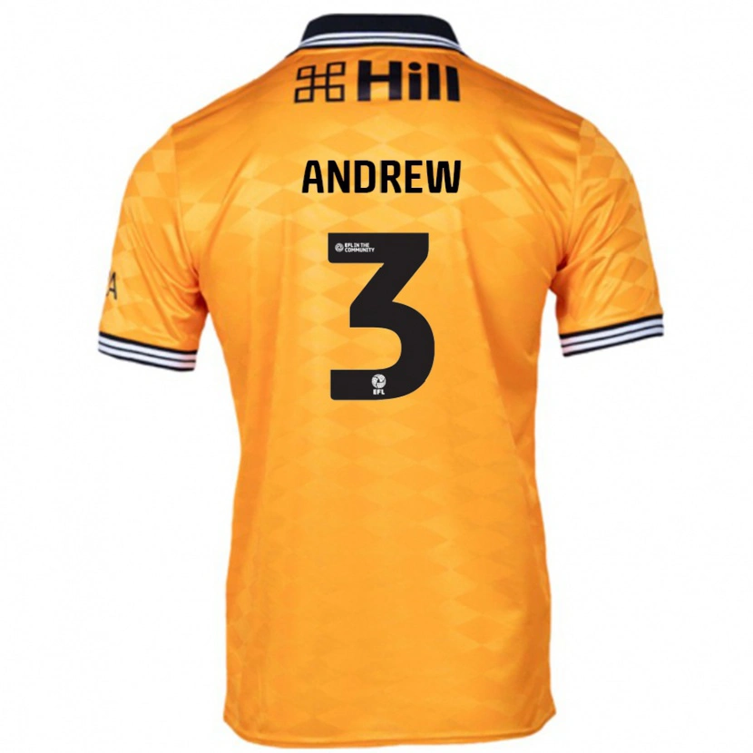 Danxen Män Danny Andrew #3 Orange Hemmatröja Matchtröjor 2024/25 Tröjor T-Tröja