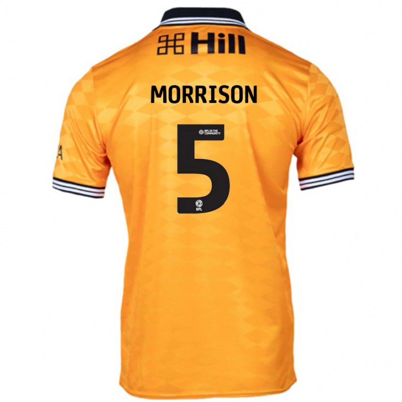 Danxen Män Michael Morrison #5 Orange Hemmatröja Matchtröjor 2024/25 Tröjor T-Tröja