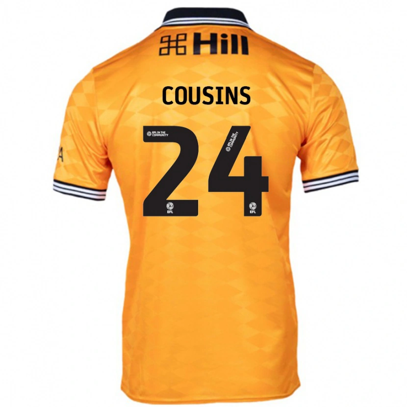 Danxen Män Jordan Cousins #24 Orange Hemmatröja Matchtröjor 2024/25 Tröjor T-Tröja