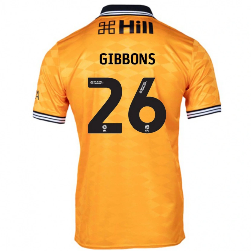 Danxen Män James Gibbons #26 Orange Hemmatröja Matchtröjor 2024/25 Tröjor T-Tröja