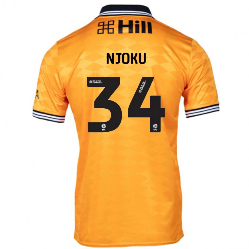 Danxen Män Brandon Njoku #34 Orange Hemmatröja Matchtröjor 2024/25 Tröjor T-Tröja