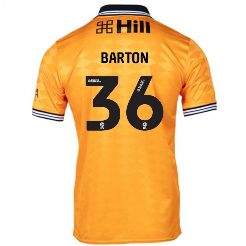 Danxen Män Dan Barton #36 Orange Hemmatröja Matchtröjor 2024/25 Tröjor T-Tröja