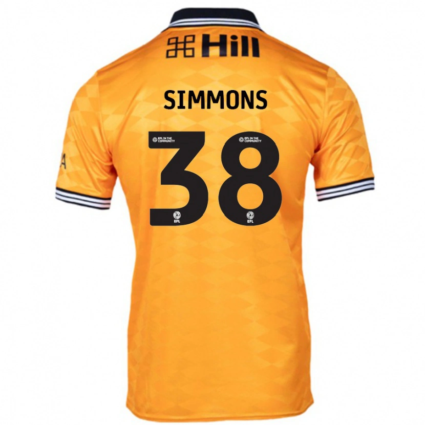 Danxen Män Bella Simmons #38 Orange Hemmatröja Matchtröjor 2024/25 Tröjor T-Tröja
