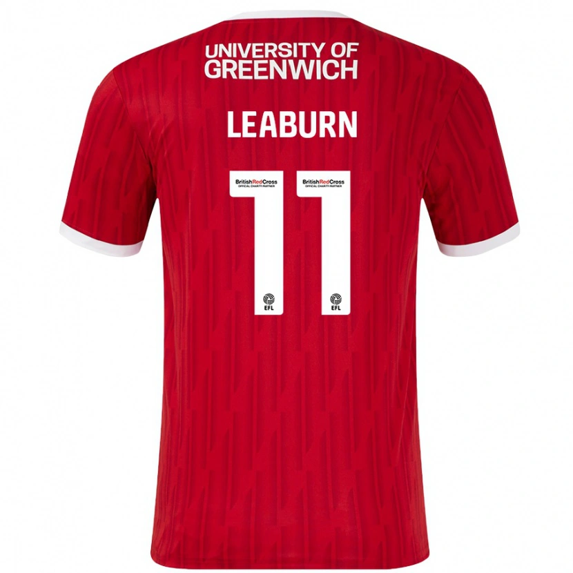 Danxen Män Miles Leaburn #11 Röd Vit Hemmatröja Matchtröjor 2024/25 Tröjor T-Tröja