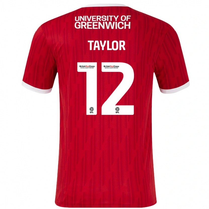 Danxen Män Terry Taylor #12 Röd Vit Hemmatröja Matchtröjor 2024/25 Tröjor T-Tröja