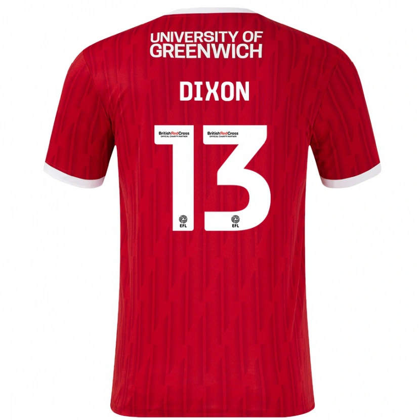 Danxen Män Kaheim Dixon #13 Röd Vit Hemmatröja Matchtröjor 2024/25 Tröjor T-Tröja