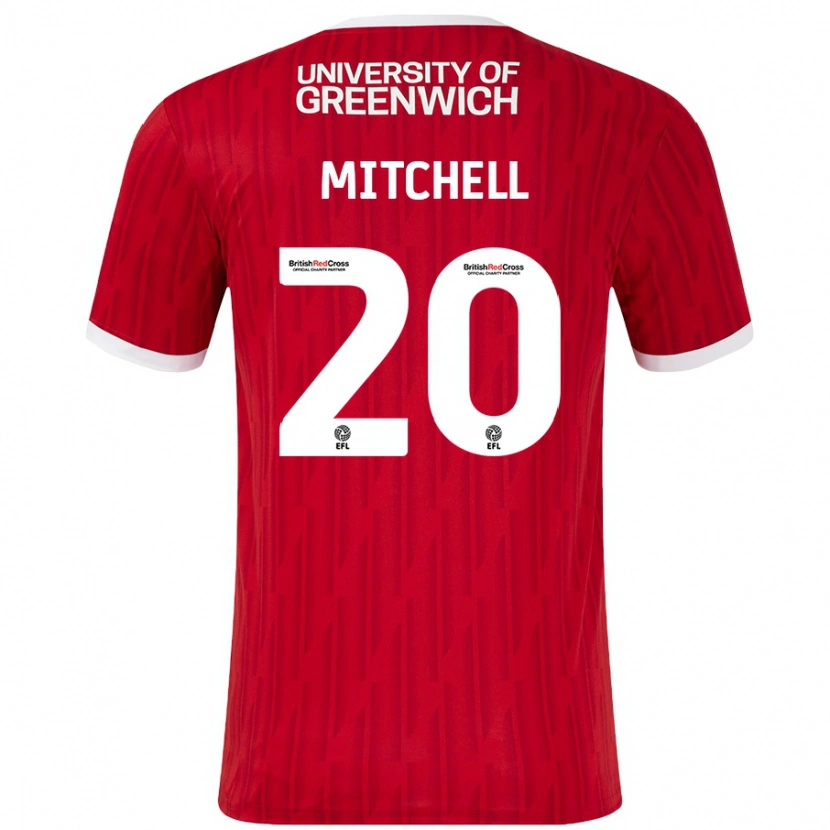 Danxen Män Zach Mitchell #20 Röd Vit Hemmatröja Matchtröjor 2024/25 Tröjor T-Tröja
