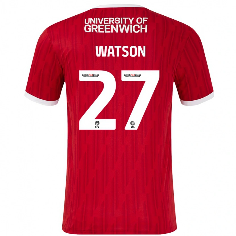 Danxen Män Tennai Watson #27 Röd Vit Hemmatröja Matchtröjor 2024/25 Tröjor T-Tröja