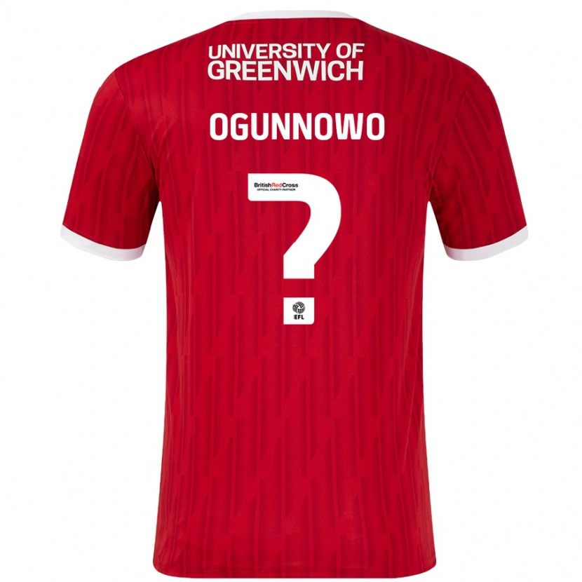 Danxen Män Joshua Ogunnowo #0 Röd Vit Hemmatröja Matchtröjor 2024/25 Tröjor T-Tröja