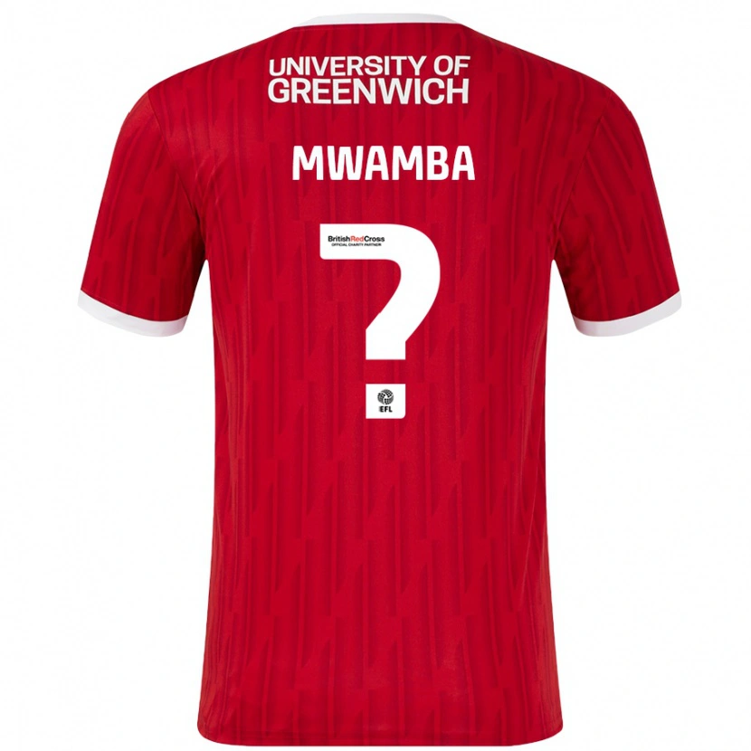 Danxen Män Alan Mwamba #0 Röd Vit Hemmatröja Matchtröjor 2024/25 Tröjor T-Tröja