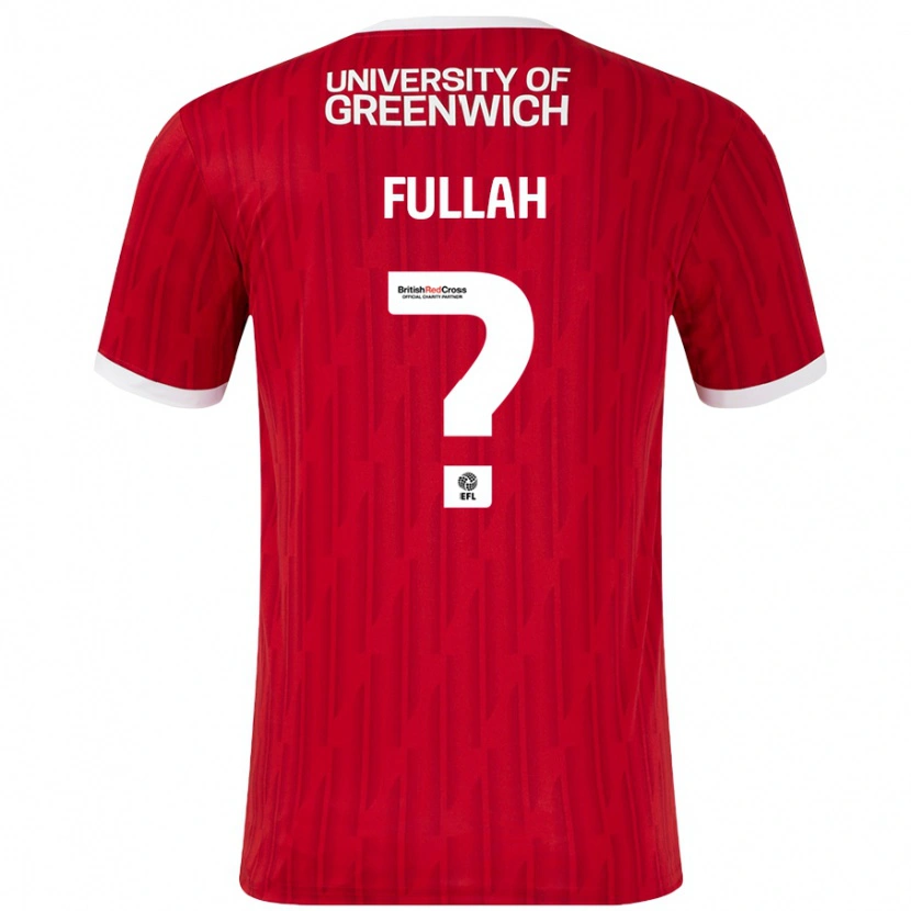 Danxen Män Ibrahim Fullah #0 Röd Vit Hemmatröja Matchtröjor 2024/25 Tröjor T-Tröja