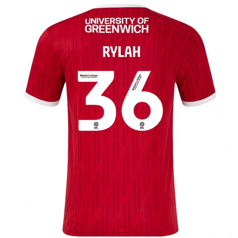 Danxen Män Henry Rylah #36 Röd Vit Hemmatröja Matchtröjor 2024/25 Tröjor T-Tröja