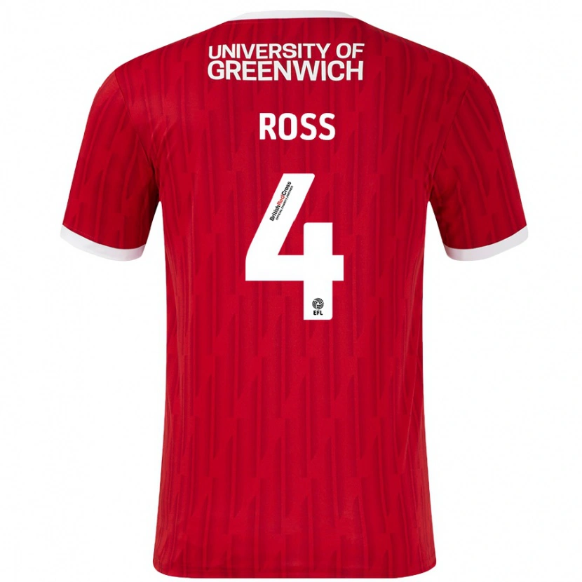 Danxen Män Mia Ross #4 Röd Vit Hemmatröja Matchtröjor 2024/25 Tröjor T-Tröja