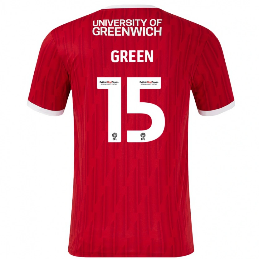 Danxen Män Kayleigh Green #15 Röd Vit Hemmatröja Matchtröjor 2024/25 Tröjor T-Tröja