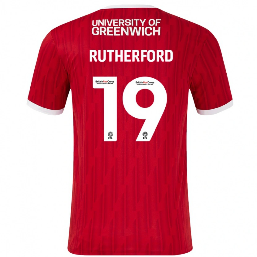 Danxen Män Ella Rutherford #19 Röd Vit Hemmatröja Matchtröjor 2024/25 Tröjor T-Tröja