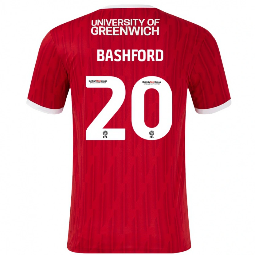 Danxen Män Mary Bashford #20 Röd Vit Hemmatröja Matchtröjor 2024/25 Tröjor T-Tröja