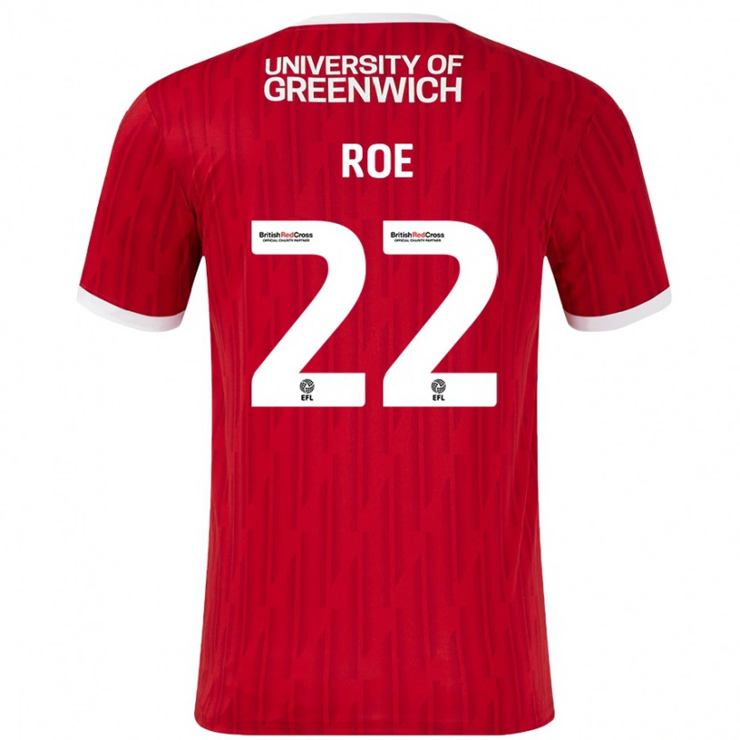 Danxen Män Bethan Roe #22 Röd Vit Hemmatröja Matchtröjor 2024/25 Tröjor T-Tröja