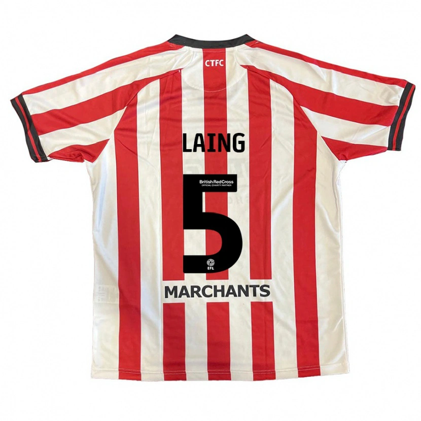 Danxen Män Levi Laing #5 Röd Vit Hemmatröja Matchtröjor 2024/25 Tröjor T-Tröja