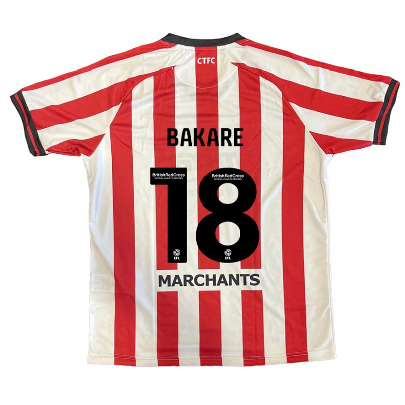 Danxen Män Ibrahim Bakare #18 Röd Vit Hemmatröja Matchtröjor 2024/25 Tröjor T-Tröja