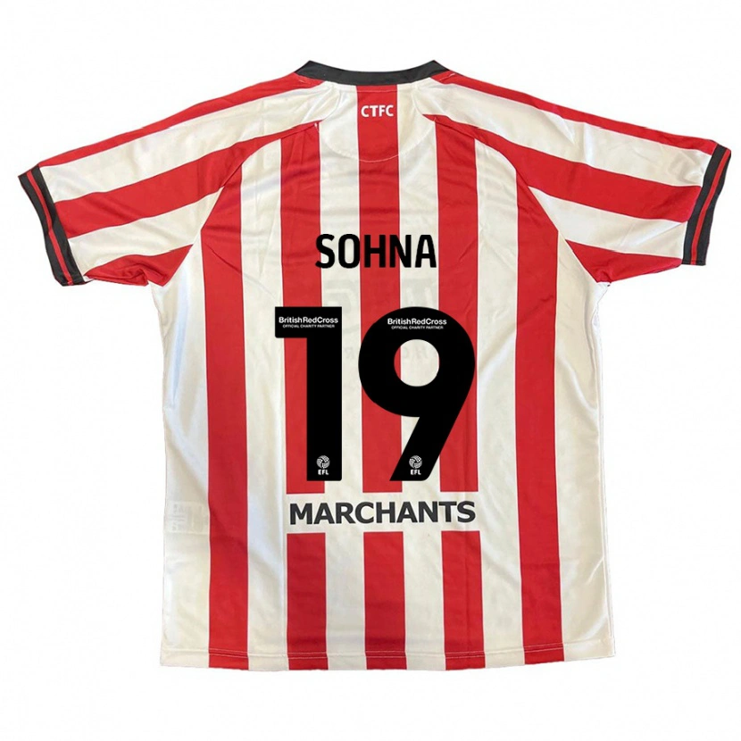 Danxen Män Harrison Sohna #19 Röd Vit Hemmatröja Matchtröjor 2024/25 Tröjor T-Tröja