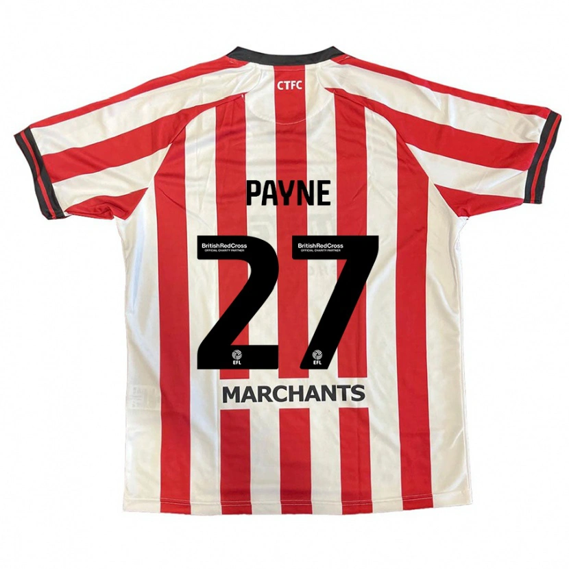 Danxen Män Lewis Payne #27 Röd Vit Hemmatröja Matchtröjor 2024/25 Tröjor T-Tröja