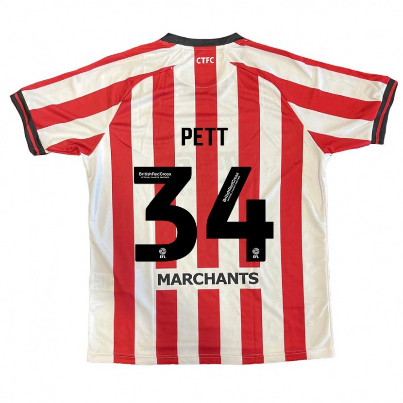 Danxen Män Tom Pett #34 Röd Vit Hemmatröja Matchtröjor 2024/25 Tröjor T-Tröja