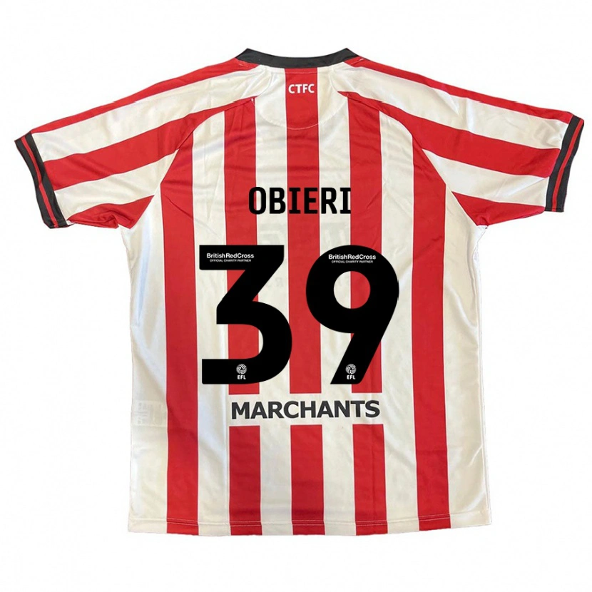 Danxen Män Sopuruchukwu Obieri #39 Röd Vit Hemmatröja Matchtröjor 2024/25 Tröjor T-Tröja