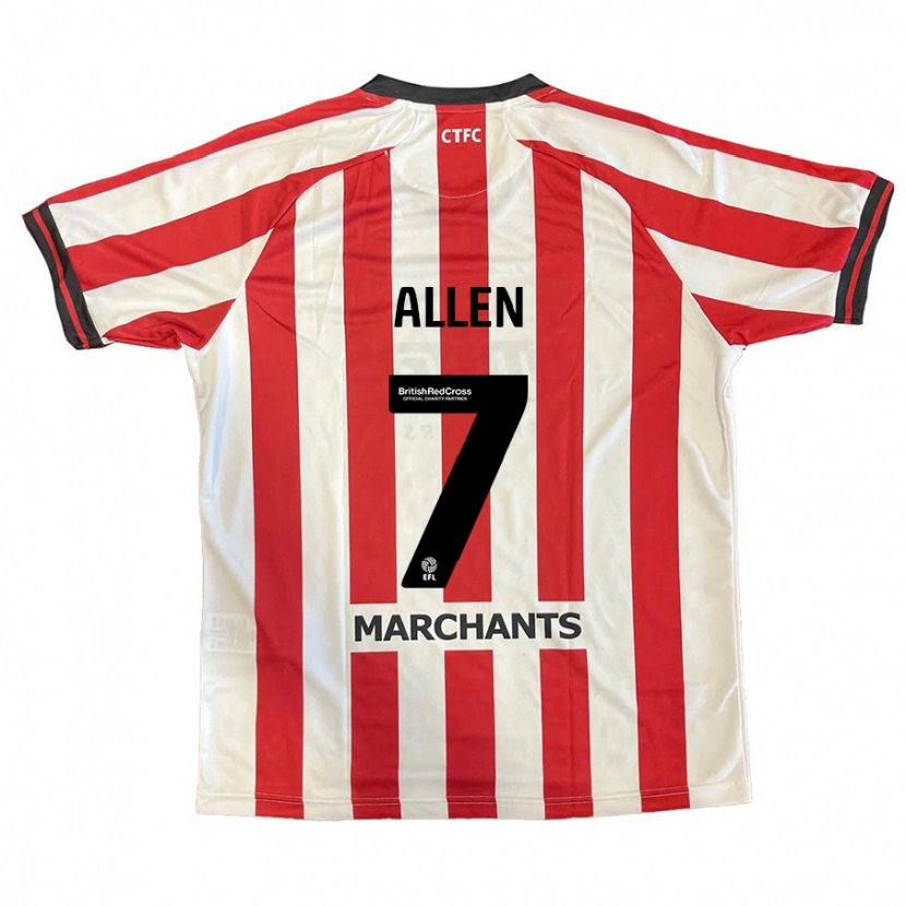 Danxen Män Emily Allen #7 Röd Vit Hemmatröja Matchtröjor 2024/25 Tröjor T-Tröja