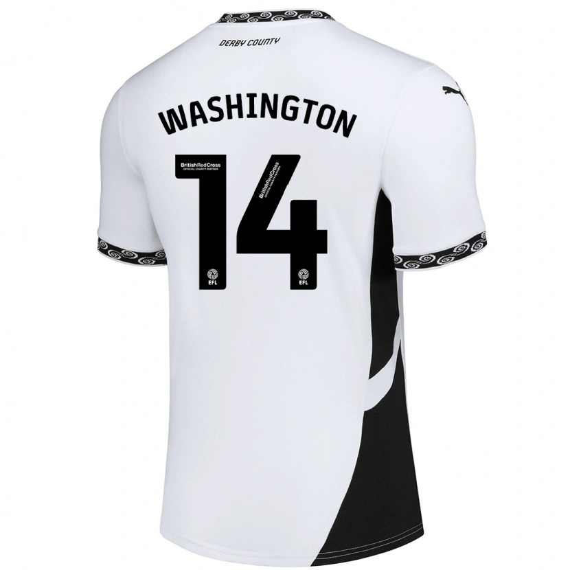 Danxen Män Conor Washington #14 Vit Svart Hemmatröja Matchtröjor 2024/25 Tröjor T-Tröja