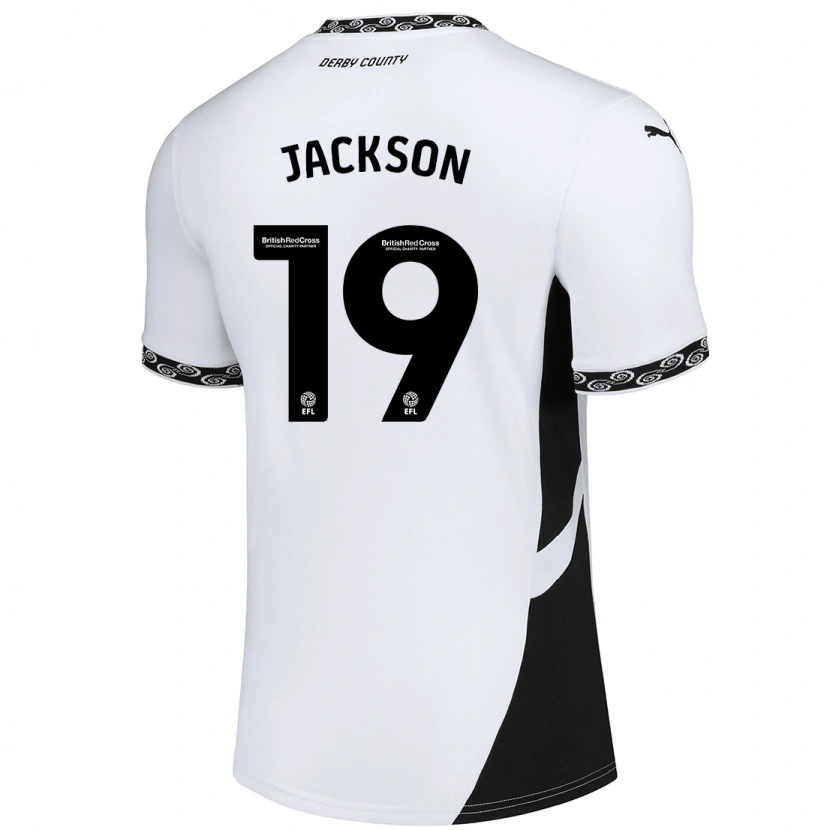 Danxen Män Kayden Jackson #19 Vit Svart Hemmatröja Matchtröjor 2024/25 Tröjor T-Tröja
